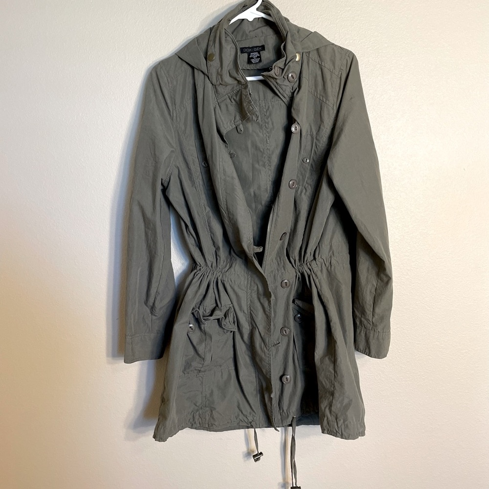 Army Green Military Style Rain Jacket